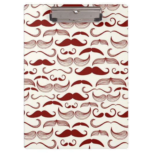 Het patroon van de snor, retro stijl 3 klembord (Voorkant)
