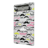Het patroon van de snor, retro stijl mini klembord (Angled2)