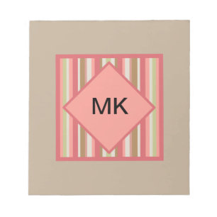 Het Patroon van de Strepen van de paprika Notitieblok