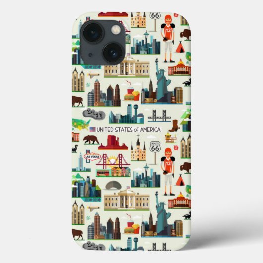 Het Patroon van de Symbolen van Verenigde Staten Case-Mate iPhone Case (Achterkant)