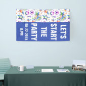 Het patroon van de Tattoos van sterren kleurde + u Spandoek (Beurs)