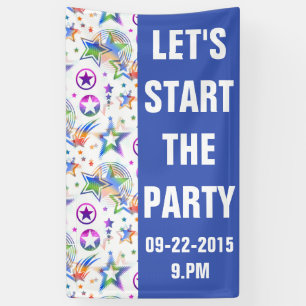 Het patroon van de Tattoos van sterren kleurde + u Spandoek