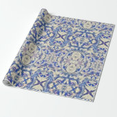 Het Patroon van de Tegel van Kaleidoscoop Delft in Cadeaupapier (Uitgerold)