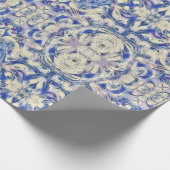 Het Patroon van de Tegel van Kaleidoscoop Delft in Cadeaupapier (Hoek)