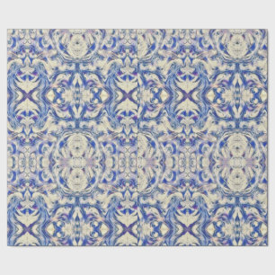 Het Patroon van de Tegel van Kaleidoscoop Delft in Cadeaupapier