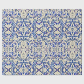 Het Patroon van de Tegel van Kaleidoscoop Delft in Cadeaupapier