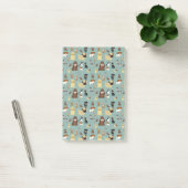 het patroon van de turqouise-achtergrond-honden. post-it® notes (Kantoor)