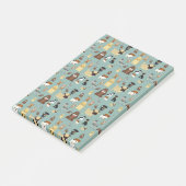 het patroon van de turqouise-achtergrond-honden. post-it® notes (Schuin)