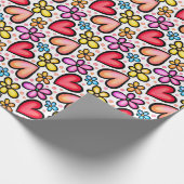 Het Patroon van de Valentijn van de Waterverf van  Cadeaupapier (Hoek)