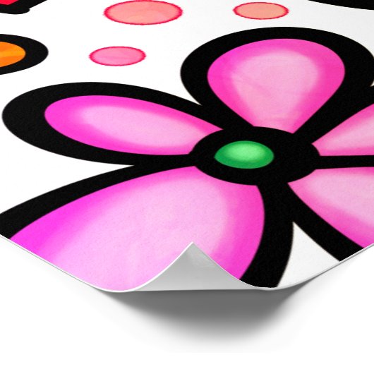 Het Patroon van de Valentijn van de Waterverf van  Poster (Hoek)