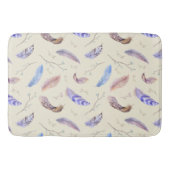 Het Patroon van de Veer van de waterverf Bladeren  Badmat (Voorkant)