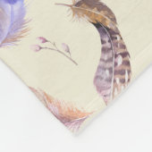 Het Patroon van de Veer van de waterverf Bladeren Fleece Deken (Hoek)