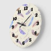 Het Patroon van de Veer van de waterverf Bladeren  Grote Klok (Hoek)