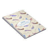 Het Patroon van de Veer van de waterverf Bladeren  Notitieboek (Rechterzijde)