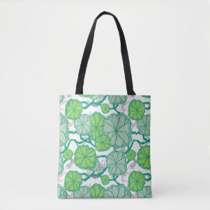 Het Patroon van de Vijver van Koi van het Tote Bag