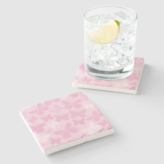 Het patroon van de vlinder stenen onderzetter (Zijkant)