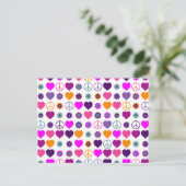 Het Patroon van de Vrede van het Hart van flower Briefkaart (Staand voorkant)