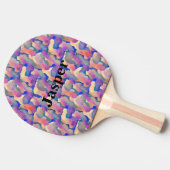 Het Patroon van de waterverf Personaliseert Ping P Tafeltennisbatje (Zijkant)