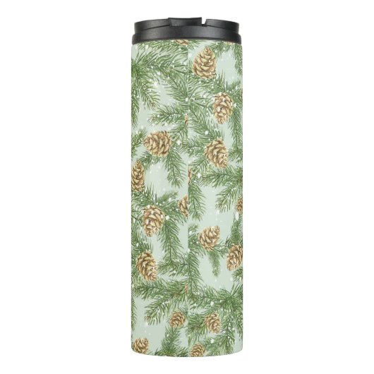 Het Patroon van de Waterverf van de Tak van de pin Thermosbeker (Achterkant)