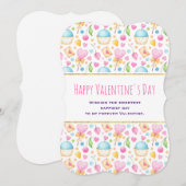 Het Patroon van de Waterverf van het hart en van d Feestdagenkaart (Voorkant / Achterkant)