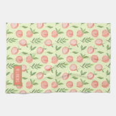 Het Patroon van de waterverf van het Perzikpatroon Theedoek (Horizontaal)