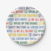 Het patroon van de Zaden van de inspiratie Papieren Bordje (Voorkant)