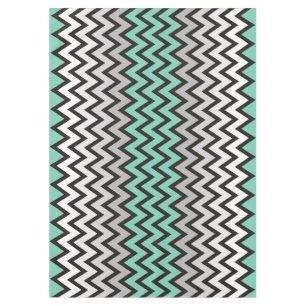 Het patroon van de ZIGZAG - zwart wit grijs + uw Tafelkleed