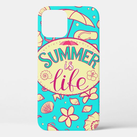 Het patroon van de zomer op de achtergrond van tur Case-Mate iPhone case (Achterkant)