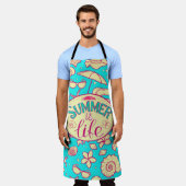 Het patroon van de zomer op de achtergrond van tur schort (Gedragen)