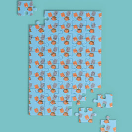 Het patroon van de zwevende hoofden van de buirrel legpuzzel