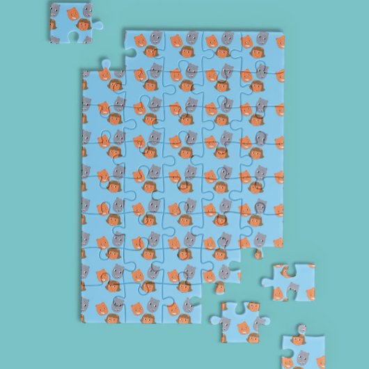 Het patroon van de zwevende hoofden van de buirrel legpuzzel