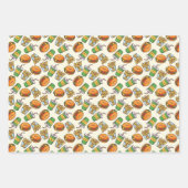 het patroon van het coole gevlekte hamburgers frie inpakpapier vel (Voorkant 2)