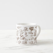 Het patroon van het document espresso kop (Voorkant rechts)