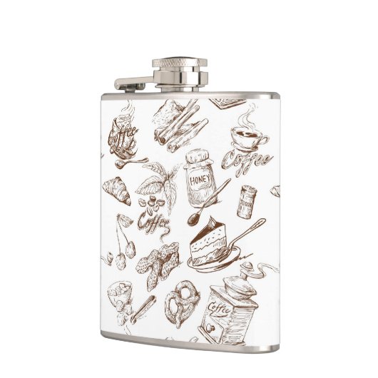 Het patroon van het document heupfles (Links)