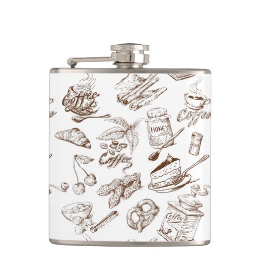 Het patroon van het document heupfles (Voorkant)