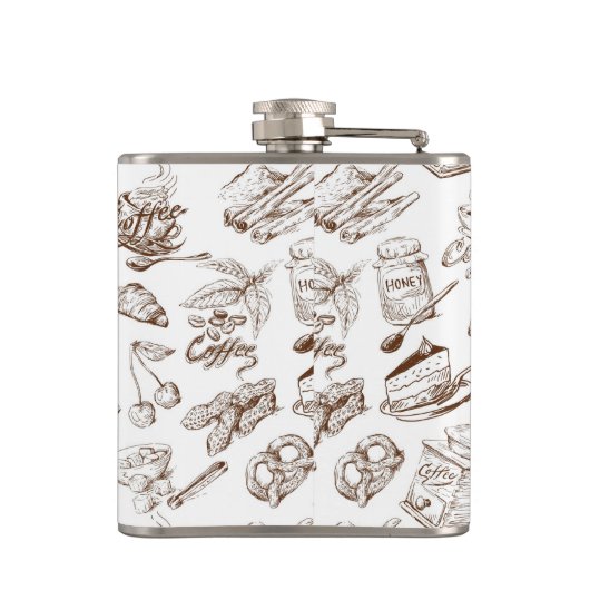 Het patroon van het document heupfles (Achterkant)