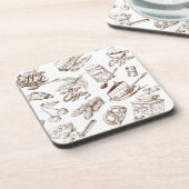 Het patroon van het document onderzetter (Linkerzijde)