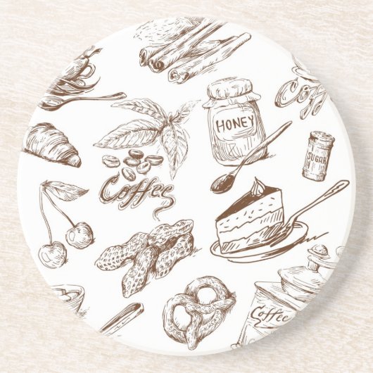 Het patroon van het document zandsteen onderzetter (Voorkant)