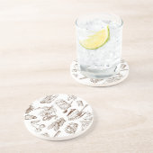 Het patroon van het document zandsteen onderzetter (Zijkant)