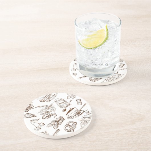 Het patroon van het document zandsteen onderzetter (Zijkant)