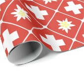 Het patroon van het Edelweiss van Zwitserland Cadeaupapier (Rol Hoek)