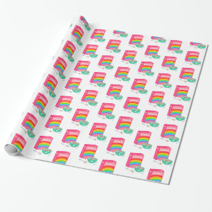 Het Patroon van het Graangewas van de regenboog Cadeaupapier