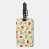 Het patroon van het hart in stijl bagagelabel (Voorkant verticaal)