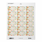 Het patroon van het hart in  stijl etiket (Full Sheet)