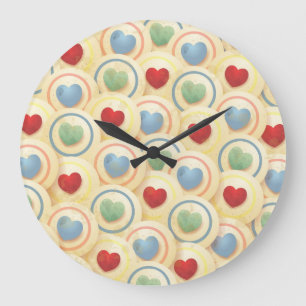 Het patroon van het hart in  stijl grote klok