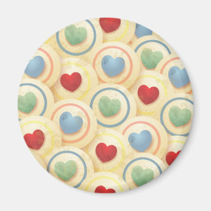 Het patroon van het hart in stijl magneet