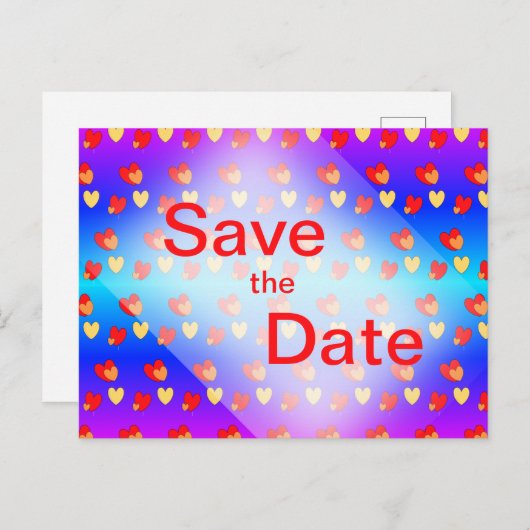 Het Patroon van het hart sparen het Briefkaart van (Voorkant / Achterkant)