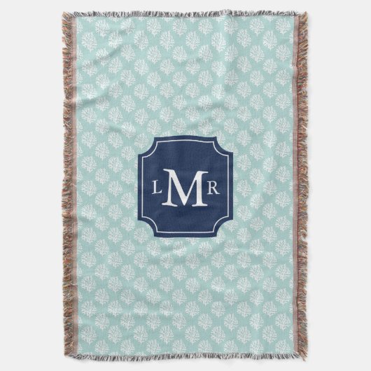 Het Patroon van het Koraalrif van de munt en Blauw Deken (Voorkant Verticaal)