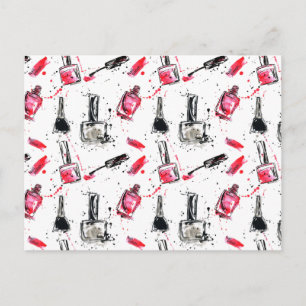 Het Patroon van het Nagellak van de waterverf Feestdagenkaart