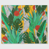 Het patroon van het oerwoud van de zomer met helde cadeaupapier (Vlak)